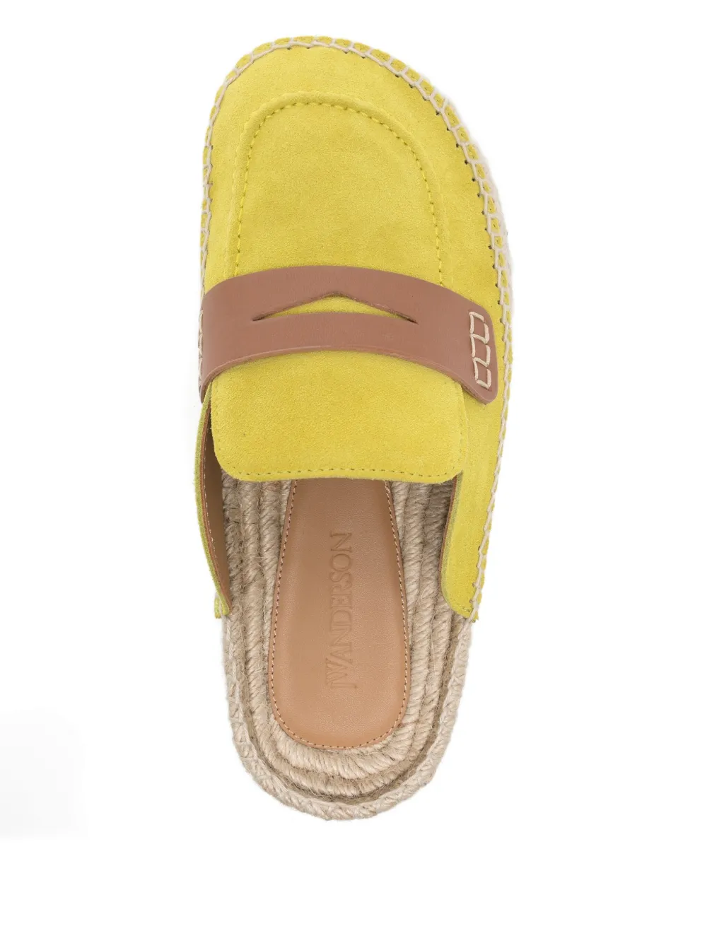 Jw Anderson Flache Espadrilles Aus Wildleder In Yellow
