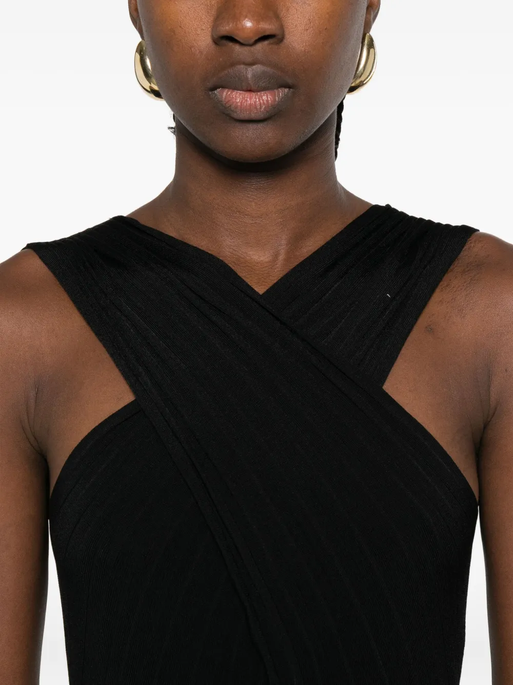 TWINSET Jurk met V-hals Zwart