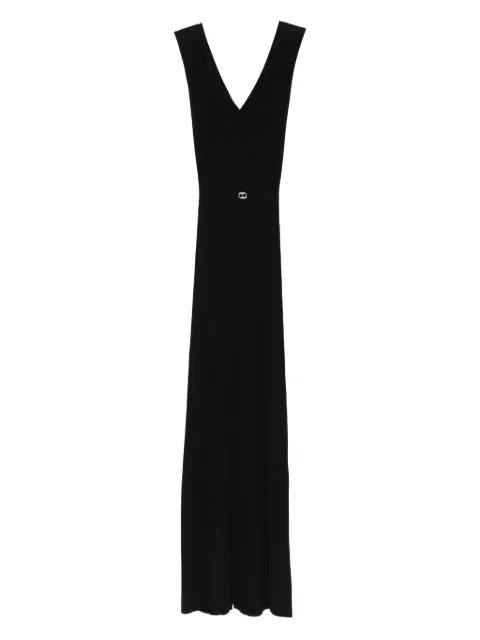TWINSET pleated V-neck midi dress