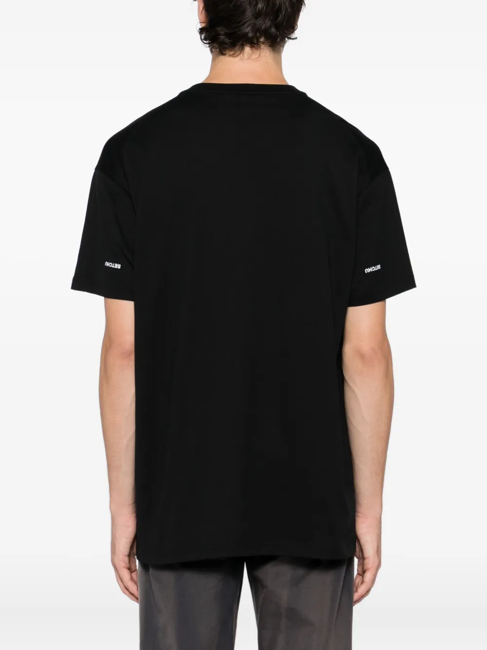 Setchu Origami T-shirt In Black