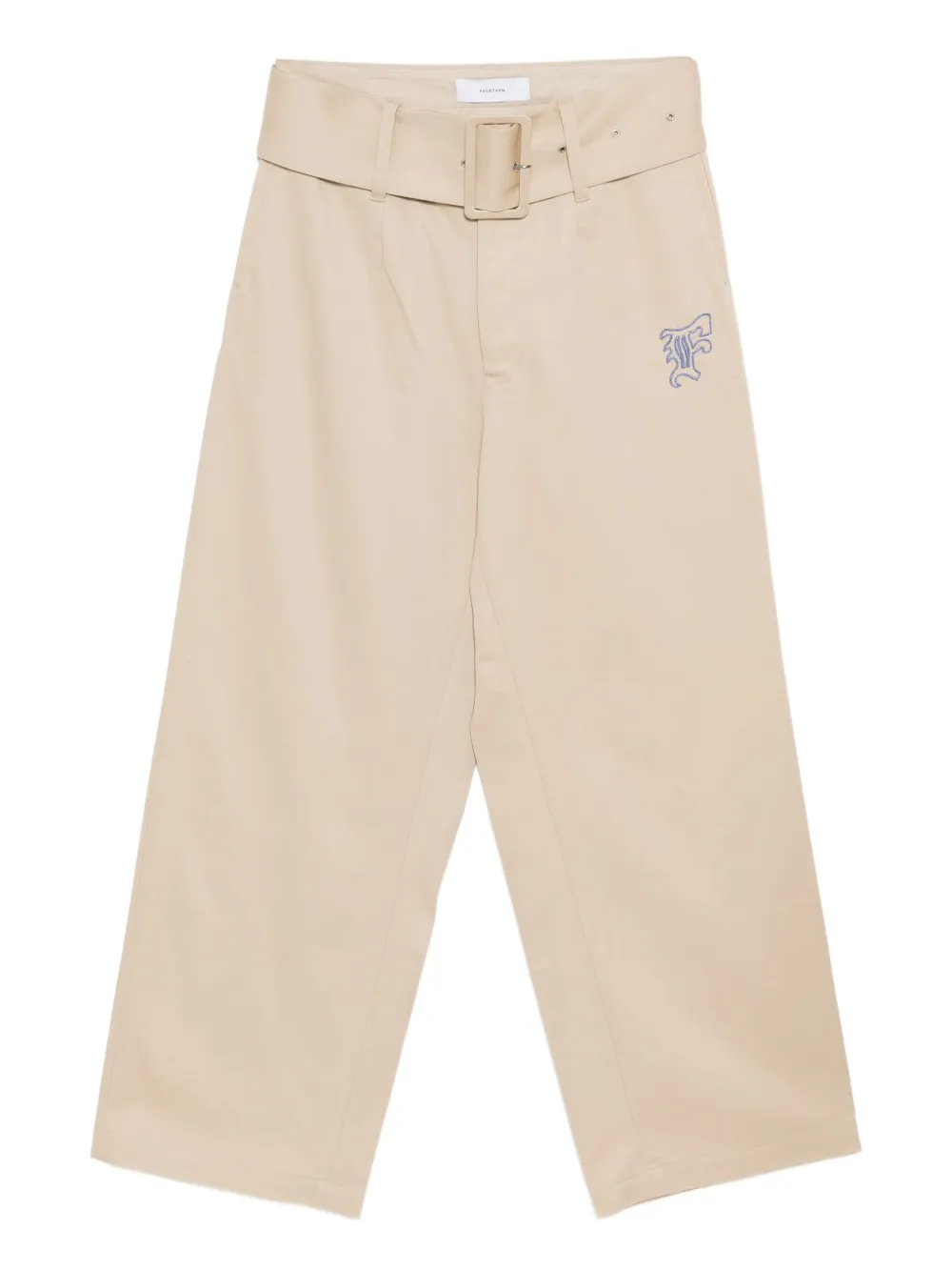 Facetasm logo-embroidered trousers | Neutrals | Image 1