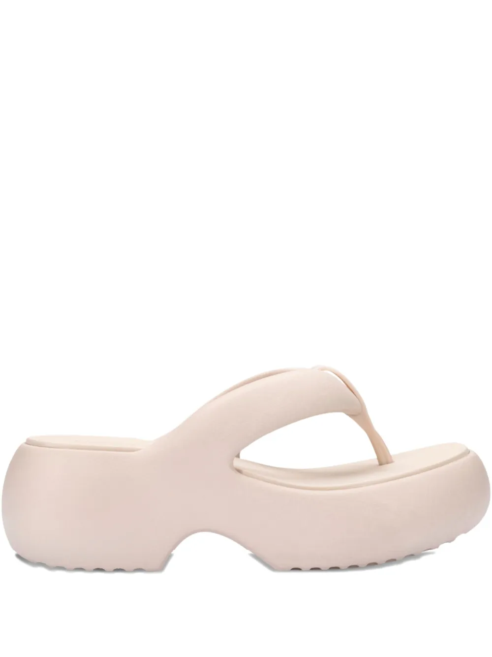 Melissa Free Fuzzy platform thong flip-flops Neutrals