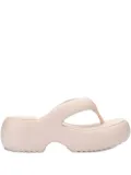Melissa Free Fuzzy platform thong flip-flops - Neutrals