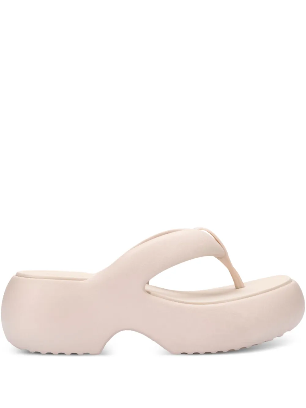 Melissa Free Fuzzy platform thong flip-flops Neutrals