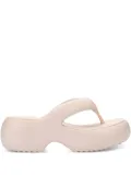 Melissa Free Fuzzy platform thong flip-flops - Neutrals