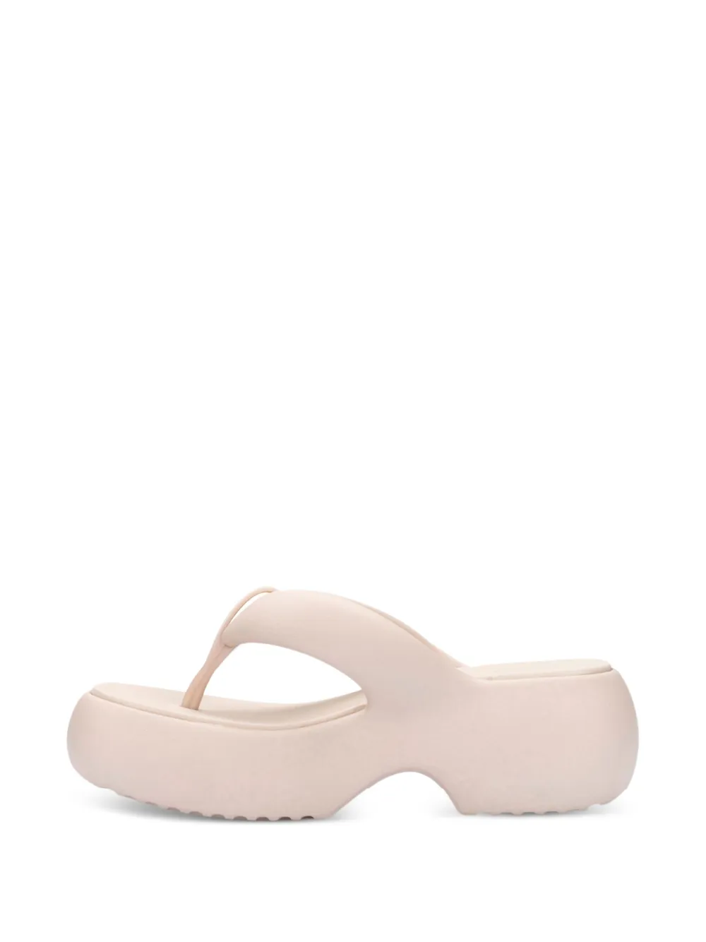 Melissa Free Fuzzy platform thong flip-flops Neutrals