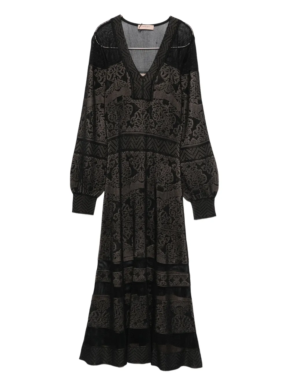 TWINSET v-neck maxi dress Zwart