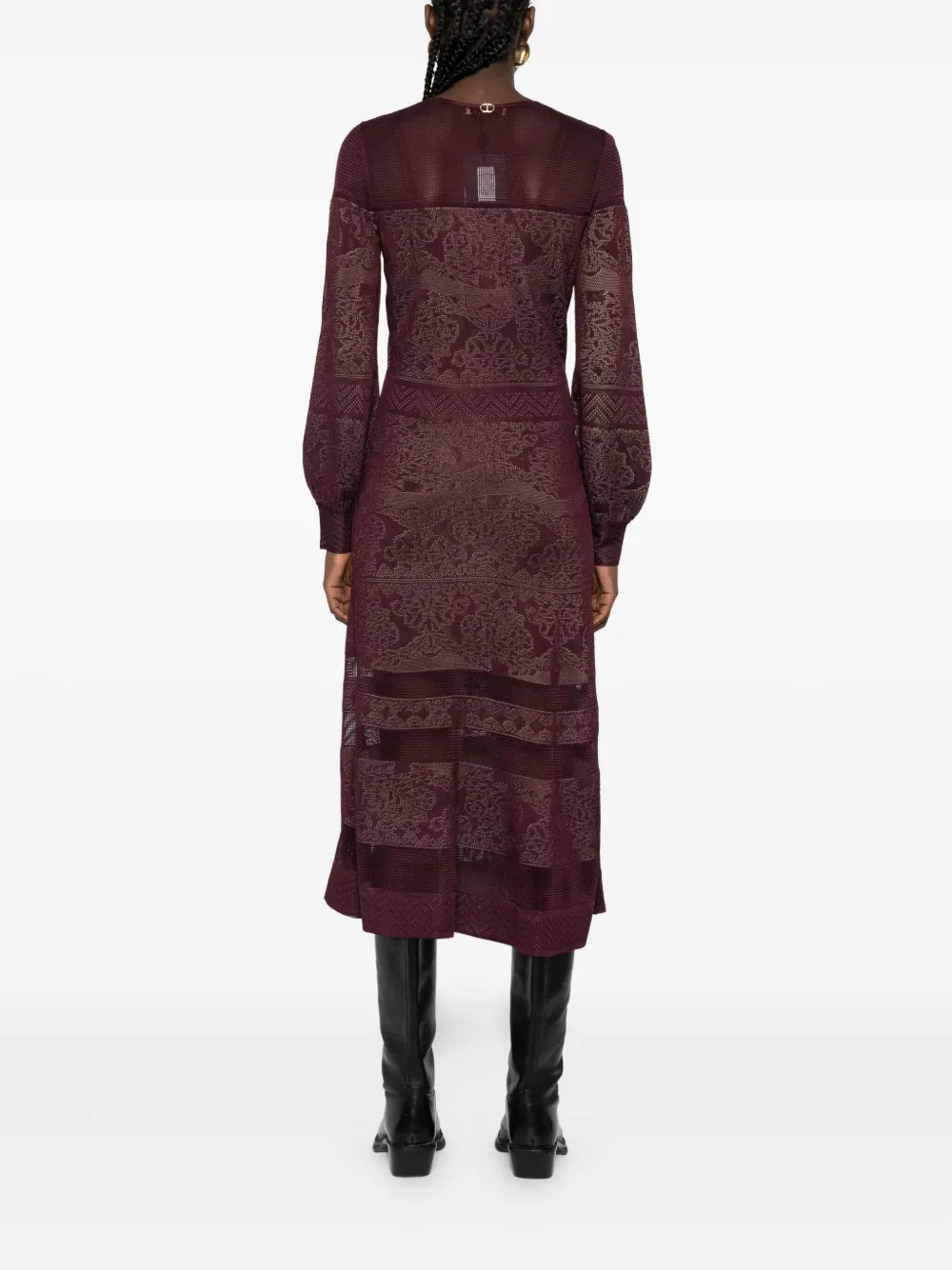 TWINSET Maxi-jurk met V-hals Rood