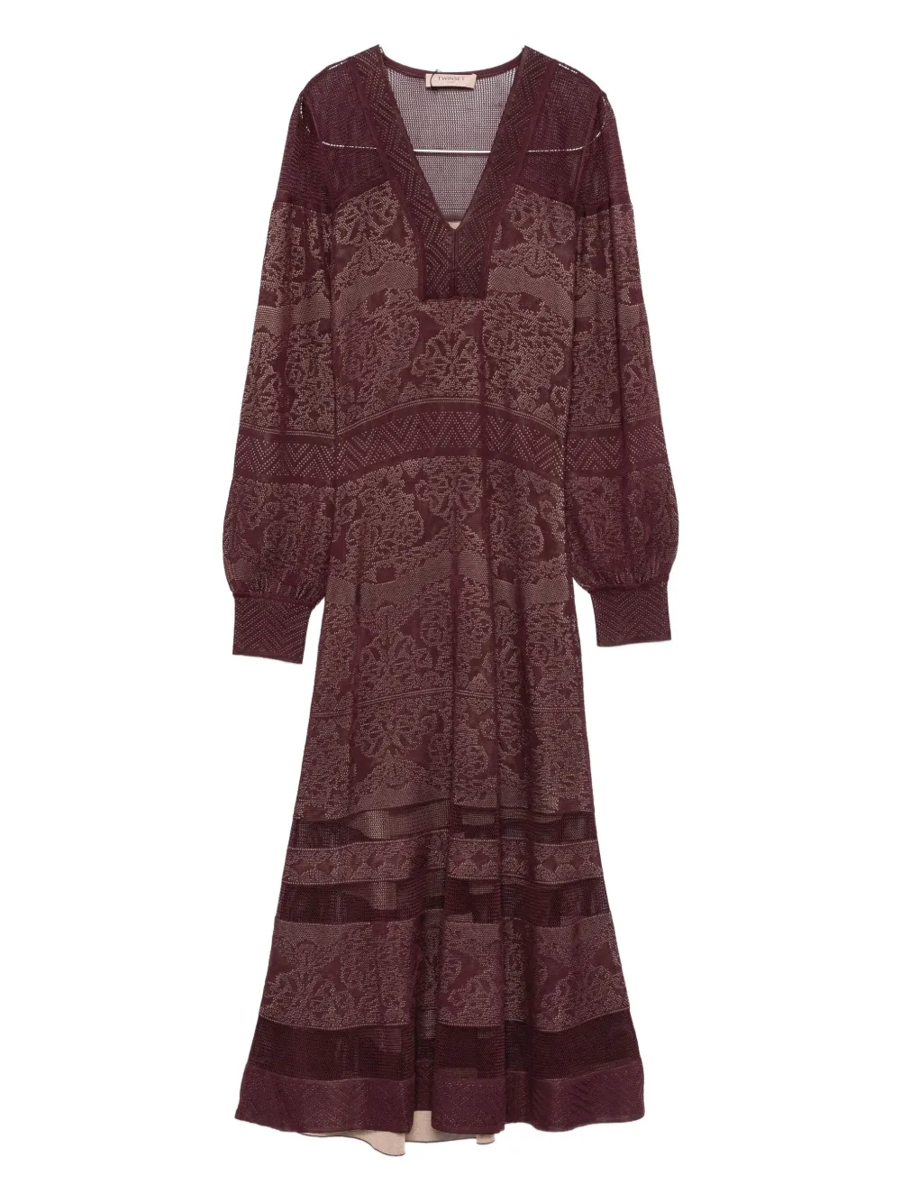 TWINSET v-neck maxi dress Rood