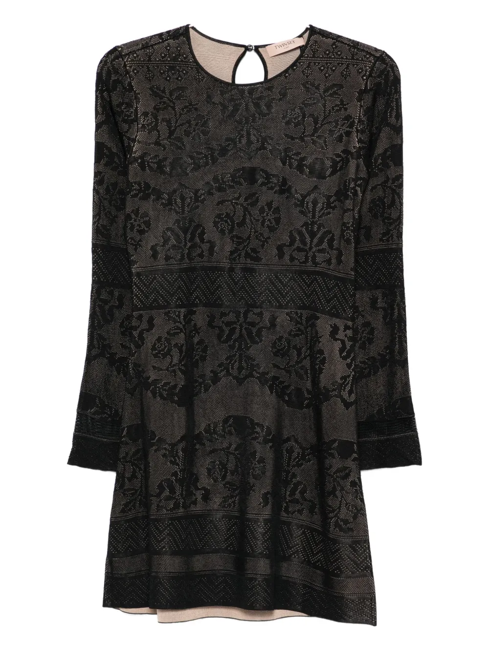 TWINSET long-sleeve mini dress Zwart