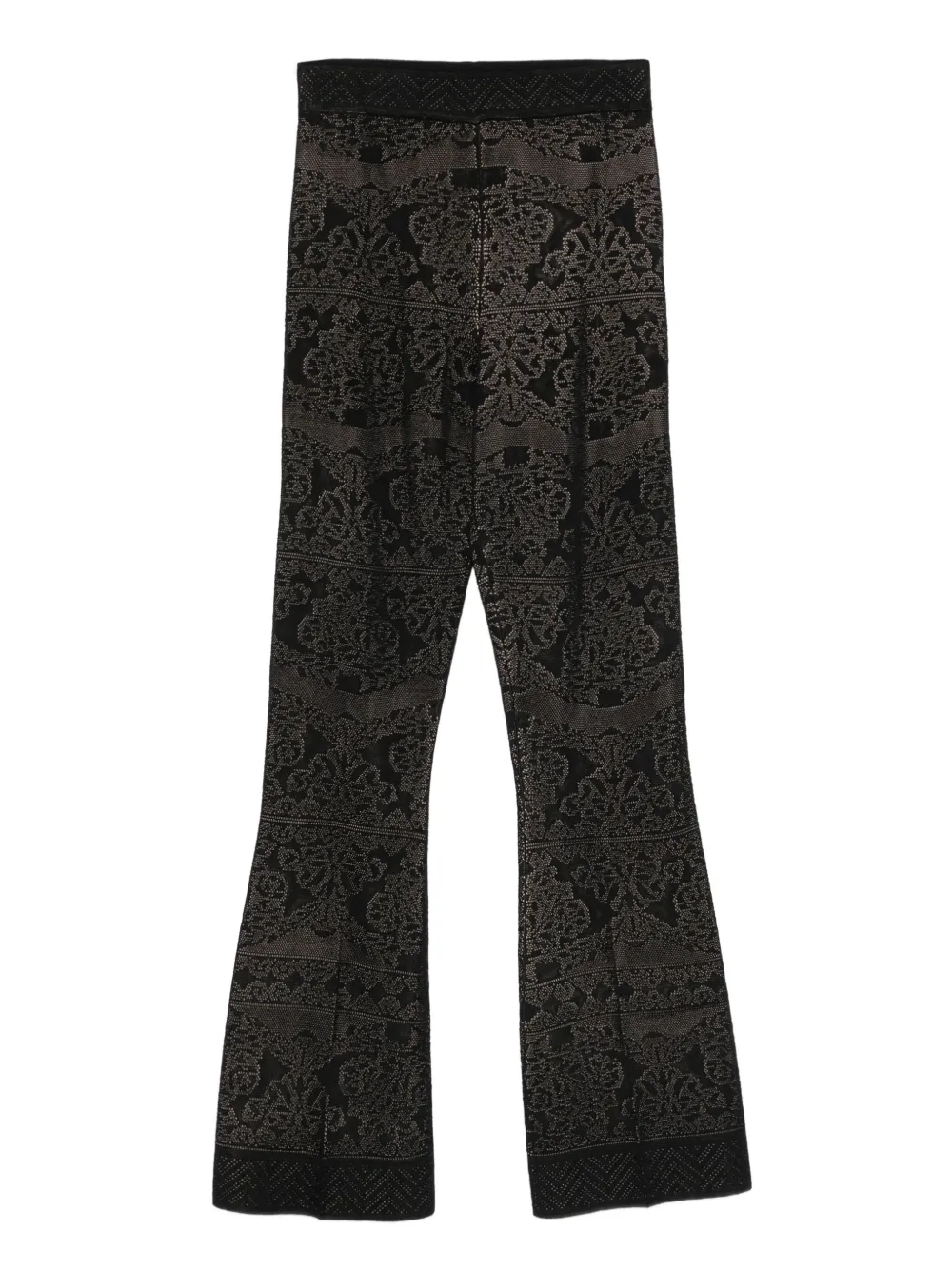 TWINSET Broek met damask-patroon Zwart