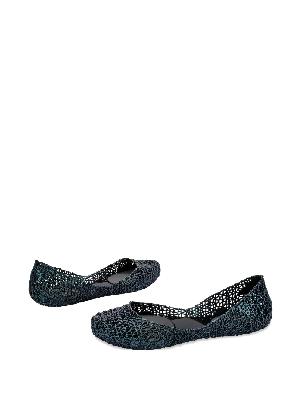Melissa X Campana Papel Flats In Black