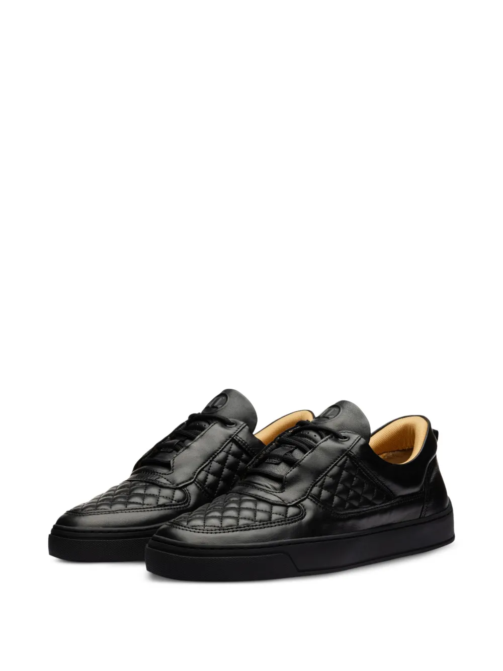 Leandro Lopes Faisca quilted-pattern sneakers Black