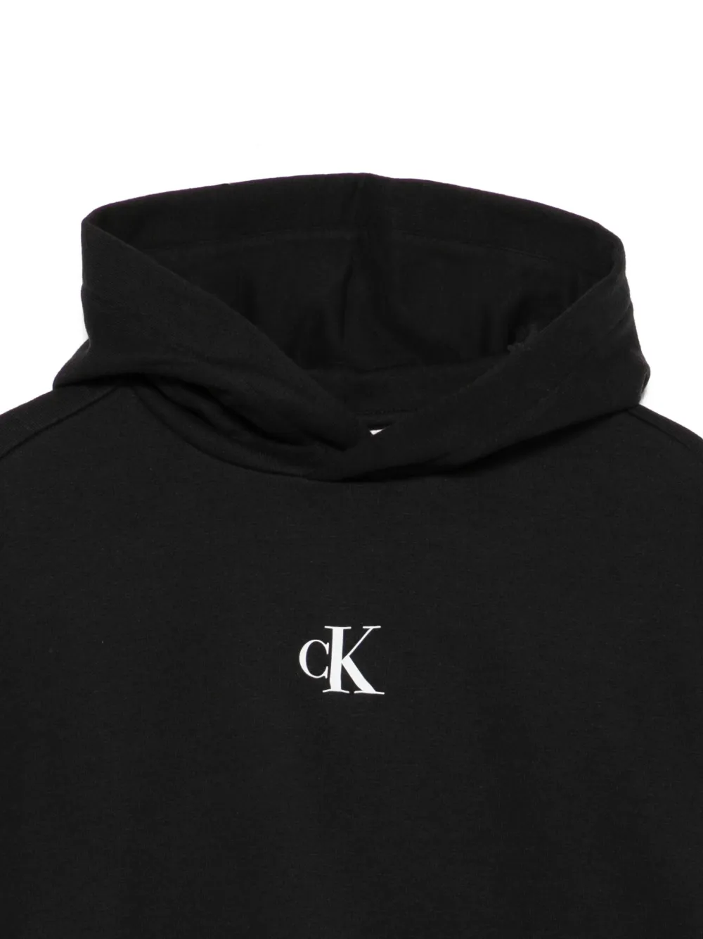Calvin Klein Kids Hoodie met geborduurd logo Zwart