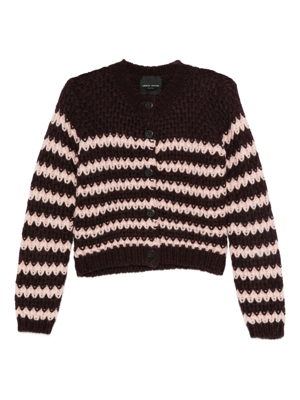 Roberto Collina striped button-up cardigan | Red | Image 1