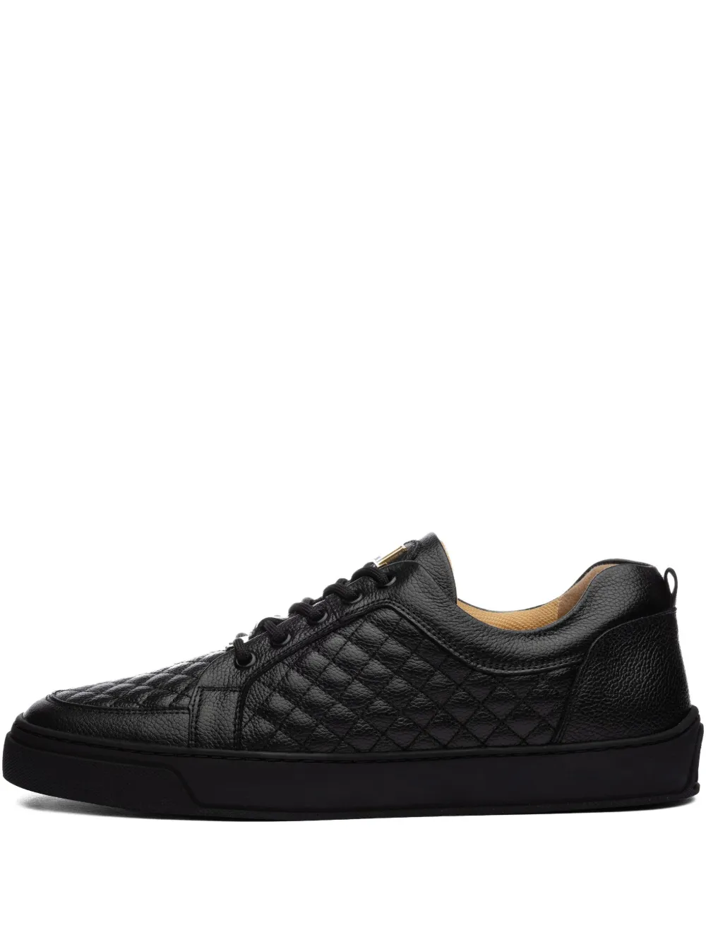 Leandro Lopes Ezio quilted leather sneakers Black