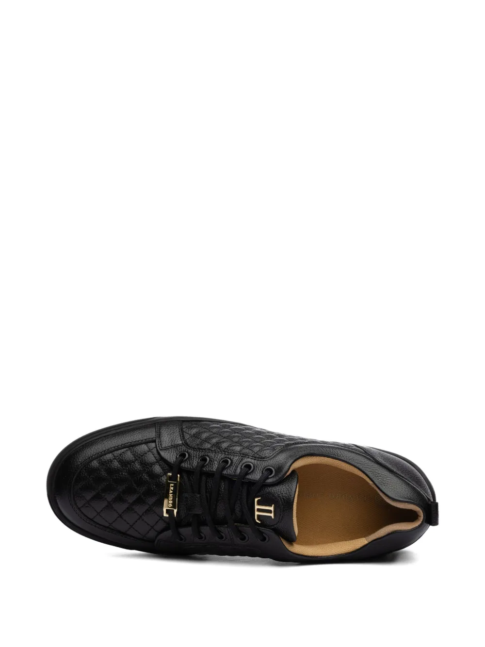 Leandro Lopes Ezio quilted leather sneakers Black