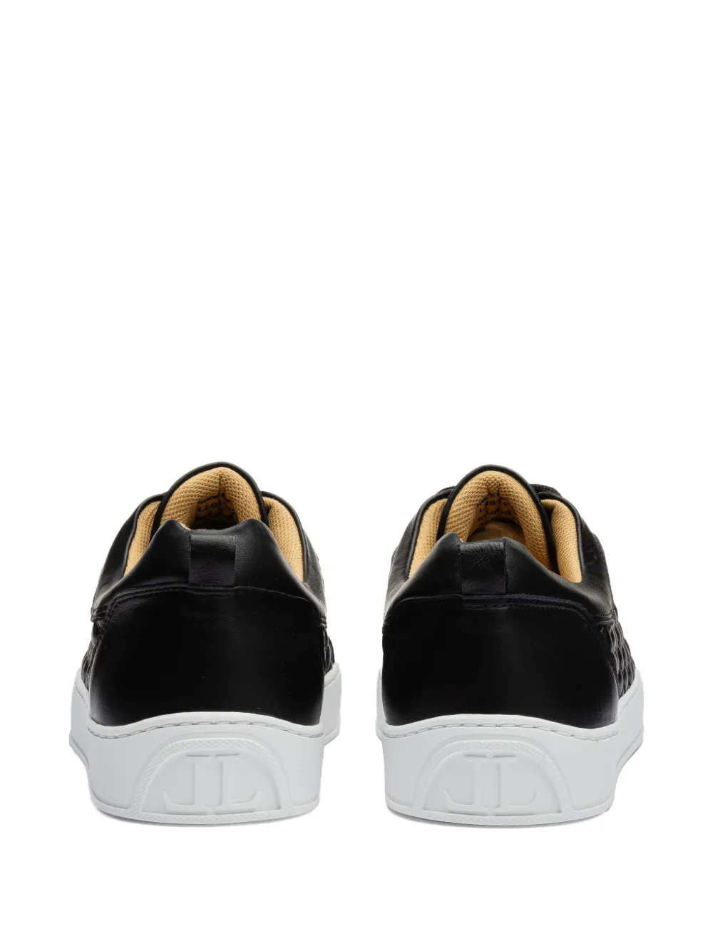 Leandro Lopes Ezio Quilted-pattern Leather Sneakers In Black
