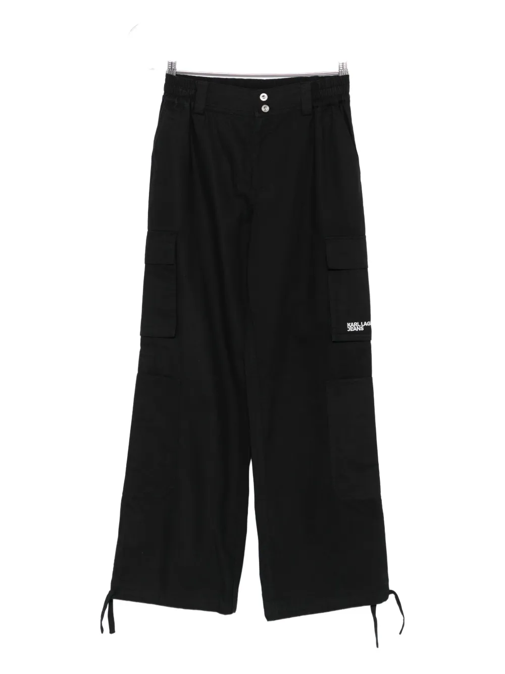 Karl Lagerfeld cargo-pocket straigh-leg trousers Zwart