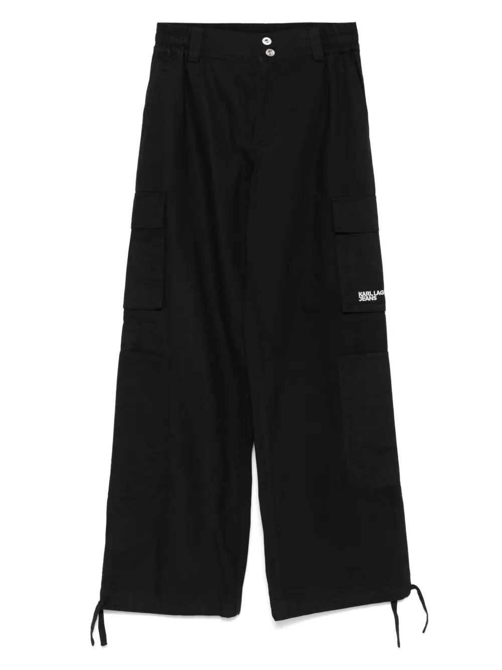Karl Lagerfeld Straight broek met cargo zak Zwart