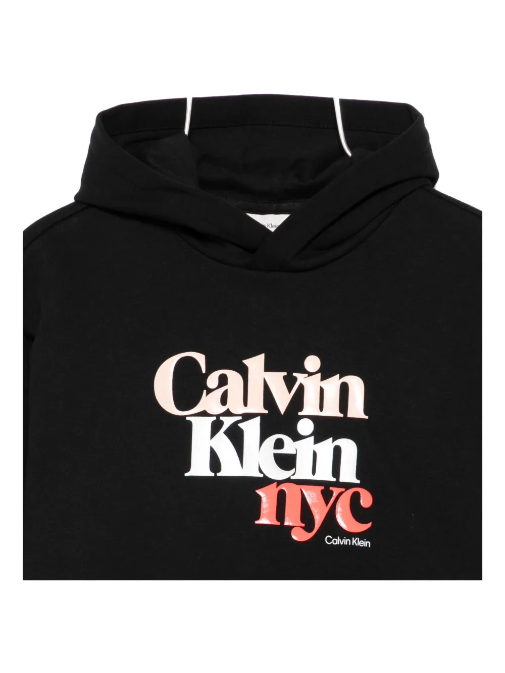 Calvin Klein Kids Hoodie met logoprint Zwart