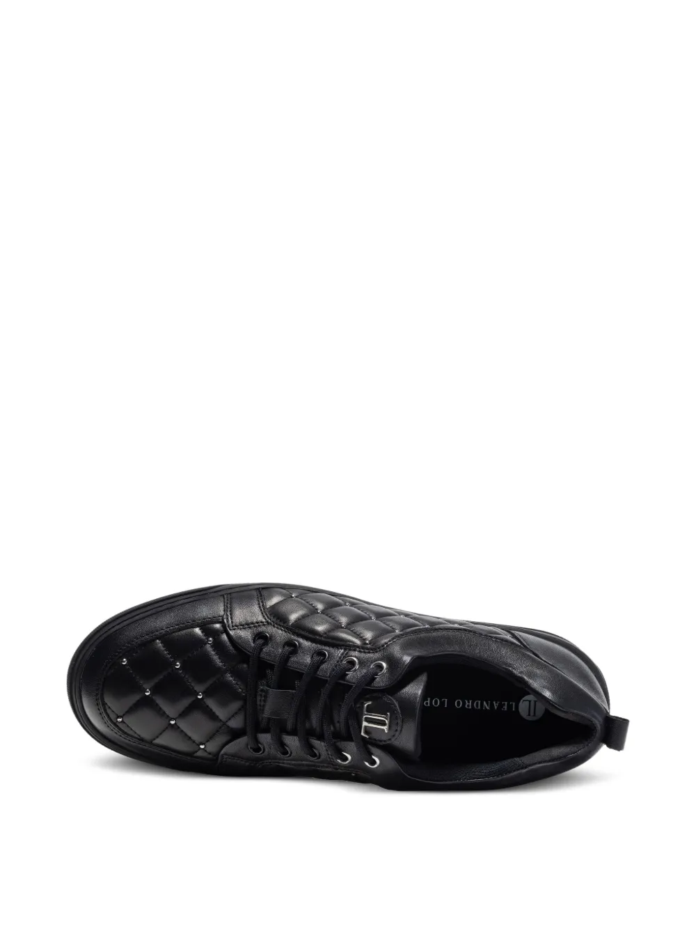 Leandro Lopes Ezio quilted-pattern sneakers Black