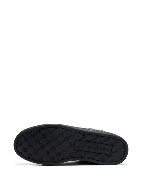 Leandro Lopes Ezio quilted-pattern Sneakers | Black | FARFETCH display picture 1