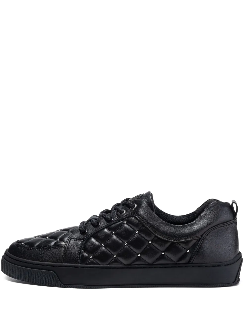Leandro Lopes Ezio quilted-pattern sneakers Black