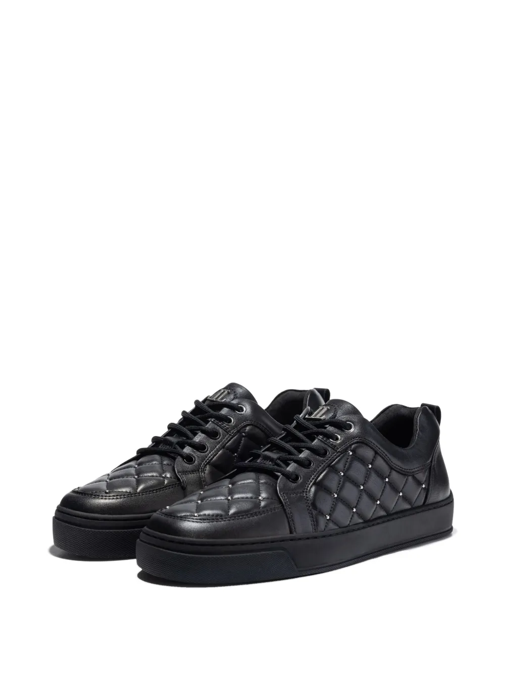 Leandro Lopes Ezio quilted-pattern sneakers Black
