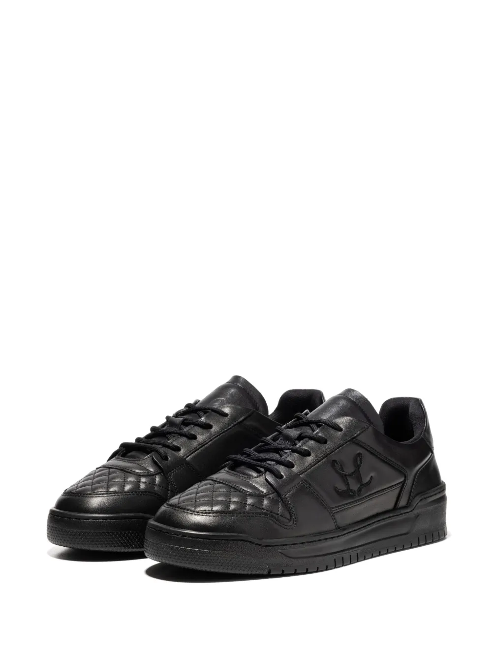 Leandro Lopes Tony embroidered-logo sneakers Black