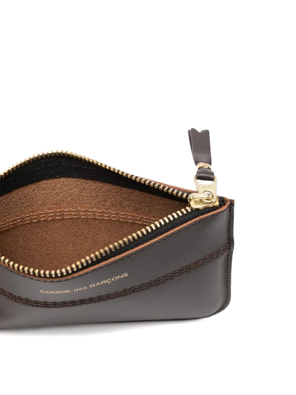 Comme Des Garçons Wallet zip-fastening leather wallet Bruin