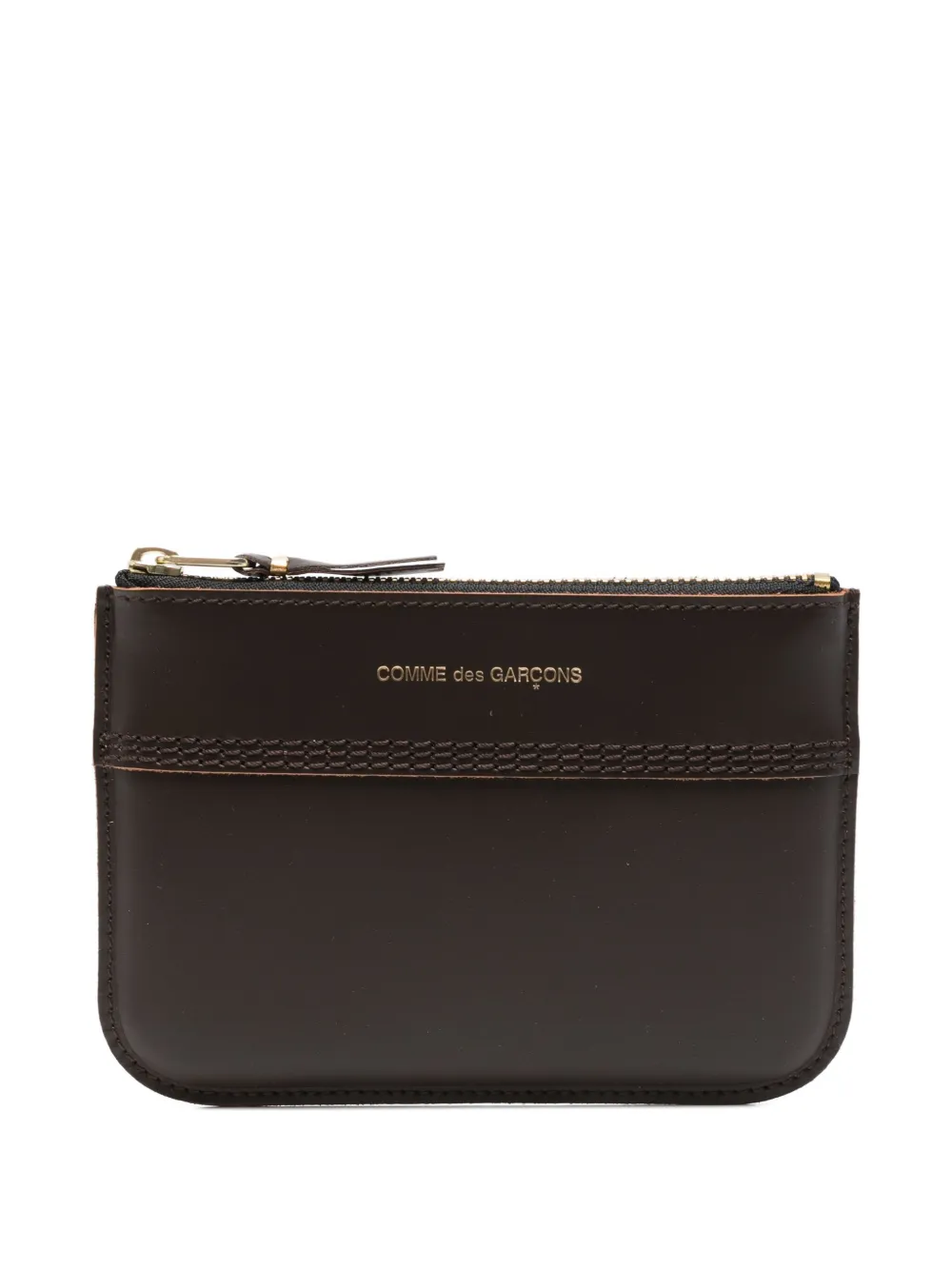 Comme Des Garçons Wallet zip-fastening leather wallet Bruin
