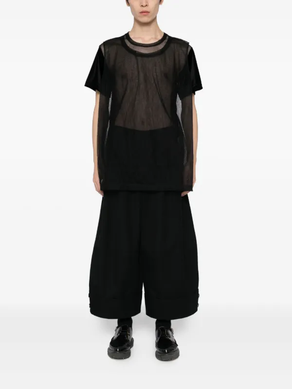 Comme Des Garçons Homme Plus double-layer T-shirt | Black