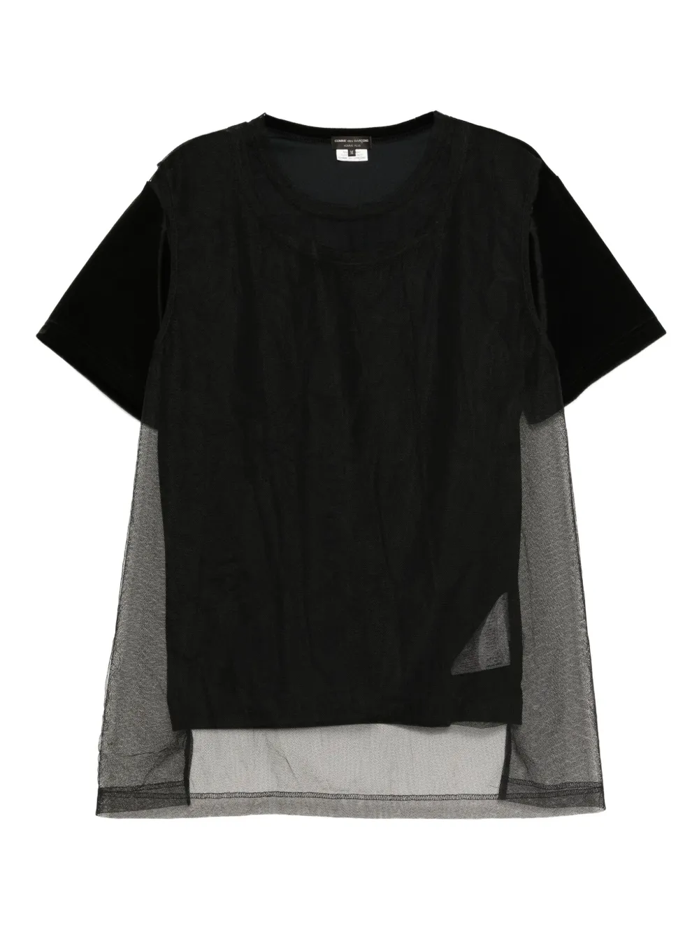 Comme des Garçons Homme Plus double-layer T-shirt | Black | Image 1