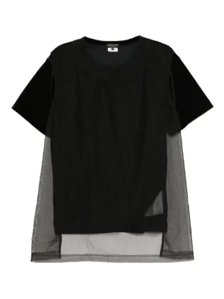 Comme Des Garçons Homme Plus double-layer T-shirt | Black