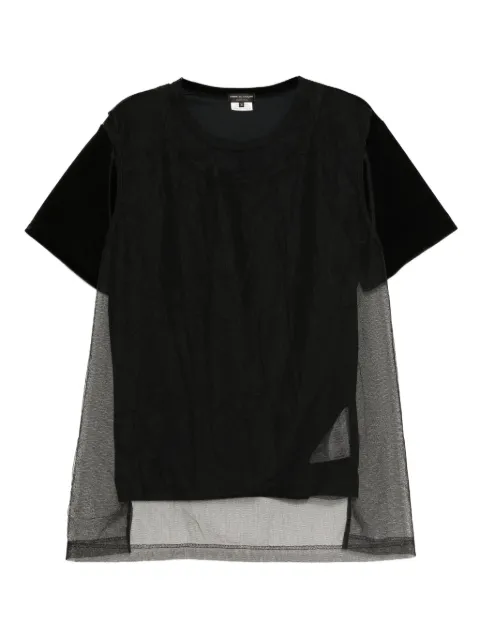 Comme des Garçons Homme Plus تيشيرت بطبقة مزدوجة