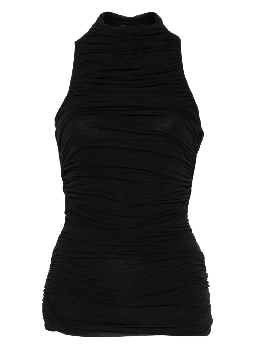 Amen turtleneck ruched top | Black | Image 1