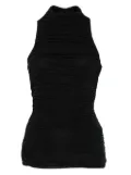 Amen turtleneck ruched top - Black