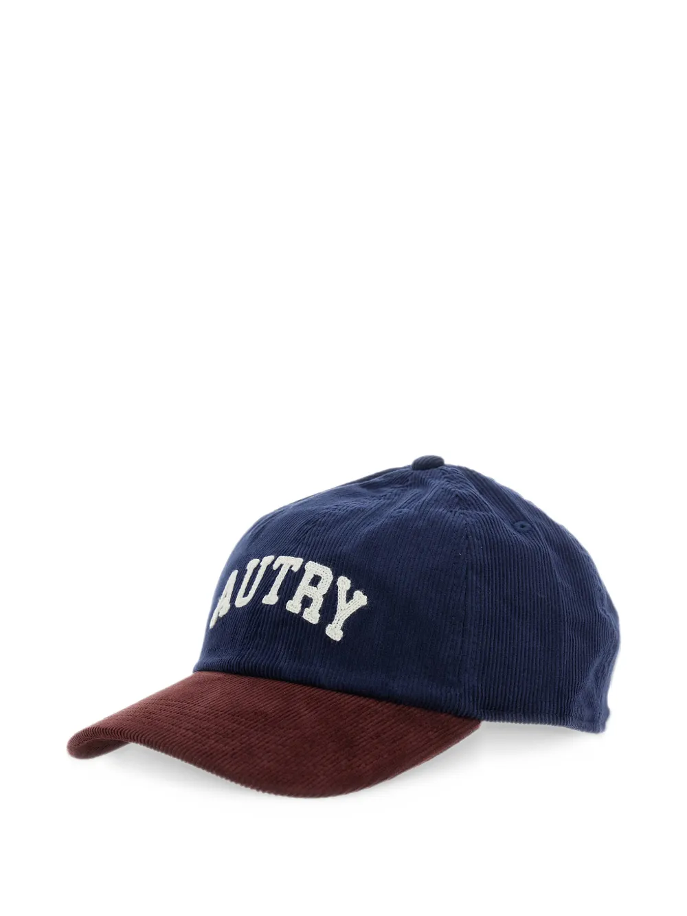 Autry Ribfluwelen tweekleurige honkbalpet Blauw