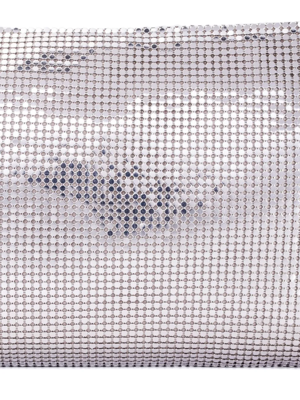 Benedetta Bruzziches Metallic Chain Clutch Bag In Silver