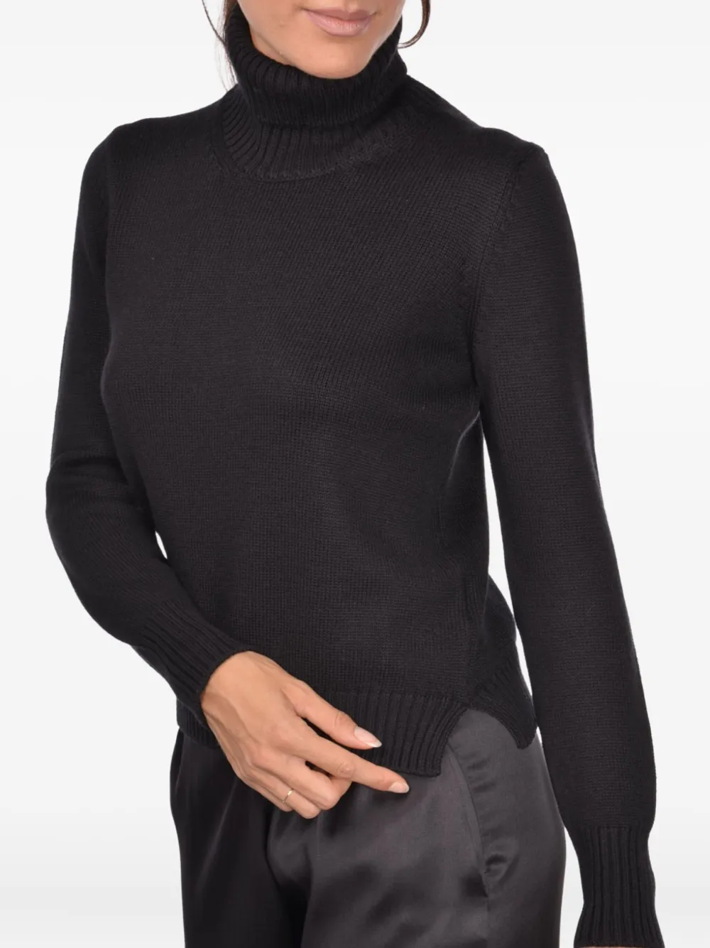 roll-neck wool sweater