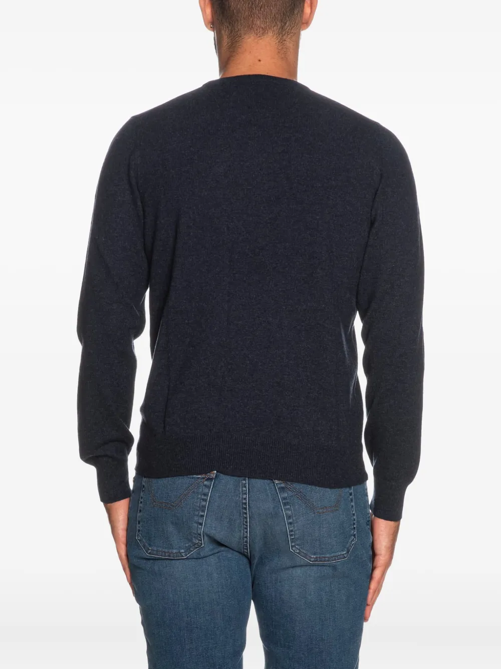 Gran Sasso crew-neck wool sweater - Blauw