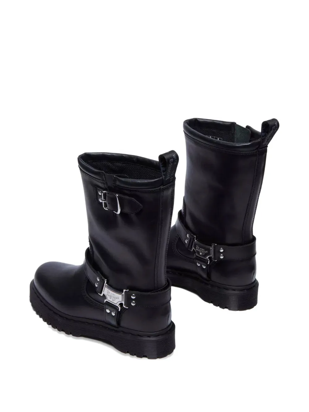 Dr. Martens' Anistone Hi Buckle-strap Platform Boots In Black