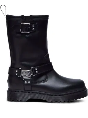 Dr. Martens Zebzag Rigger slip-on Leather Boots | Black | FARFETCH