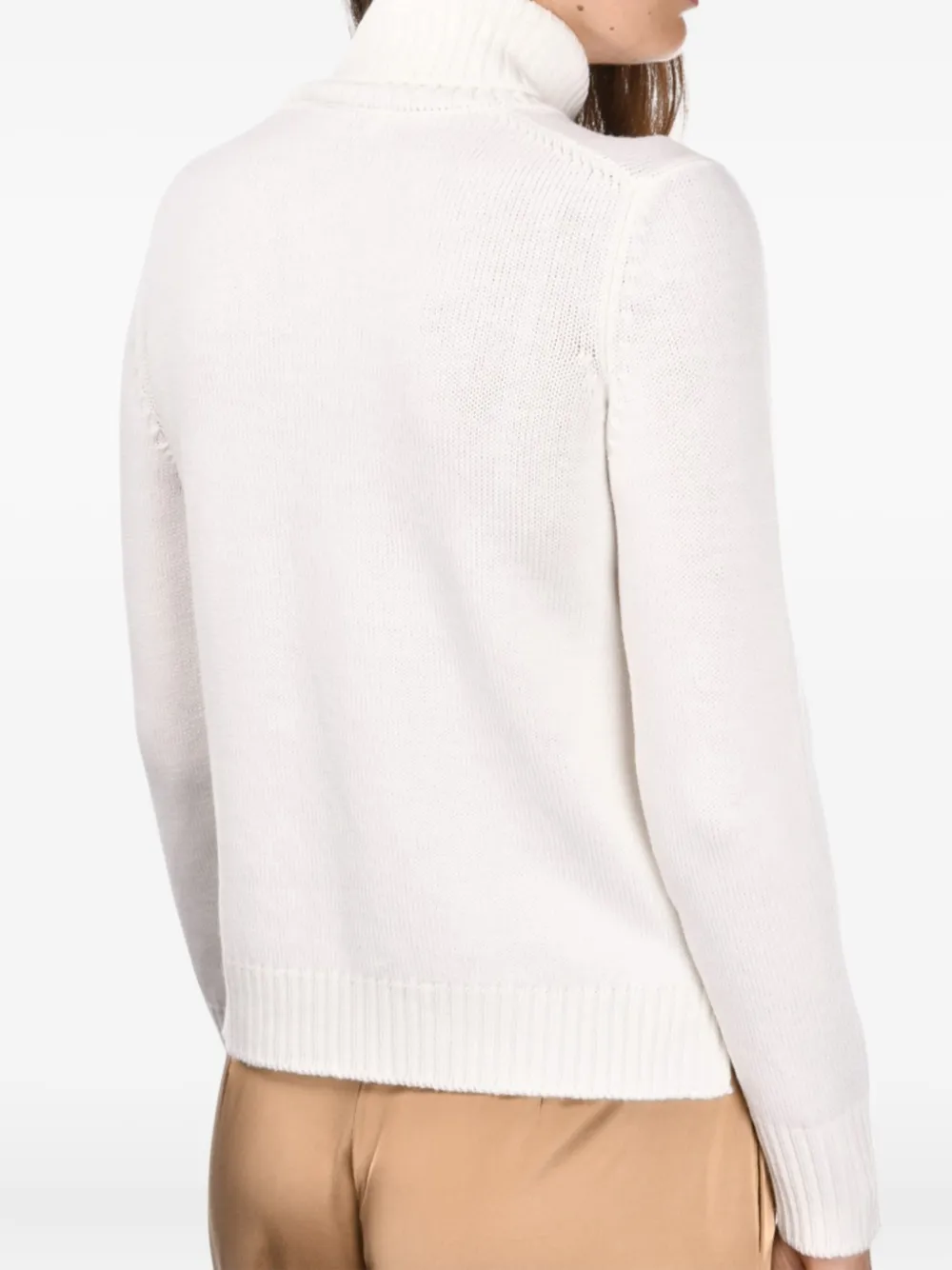 Gran Sasso Turtleneck Wool Sweater In White