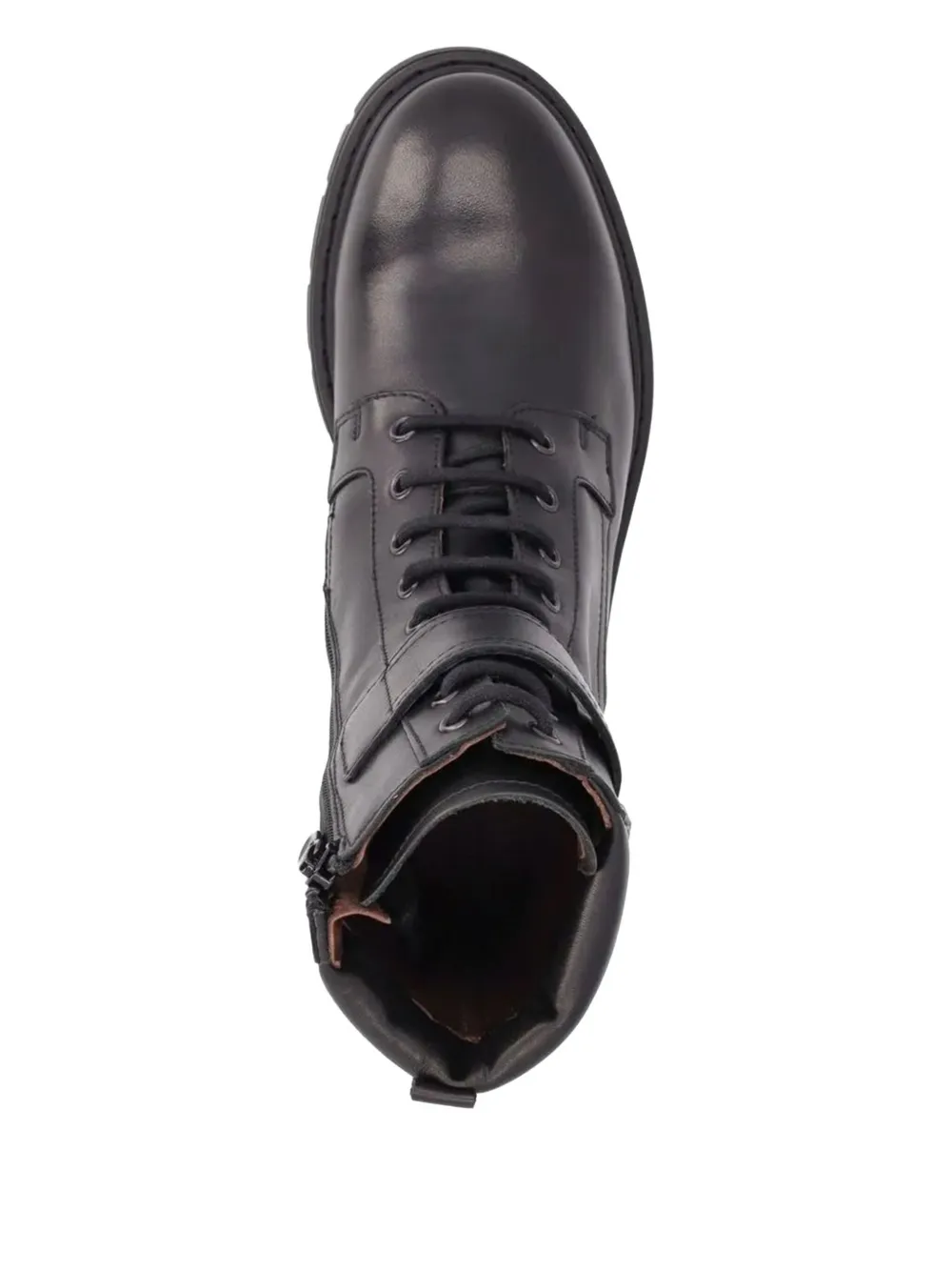 NERO GIARDINI buckled lace-up combat boots Black