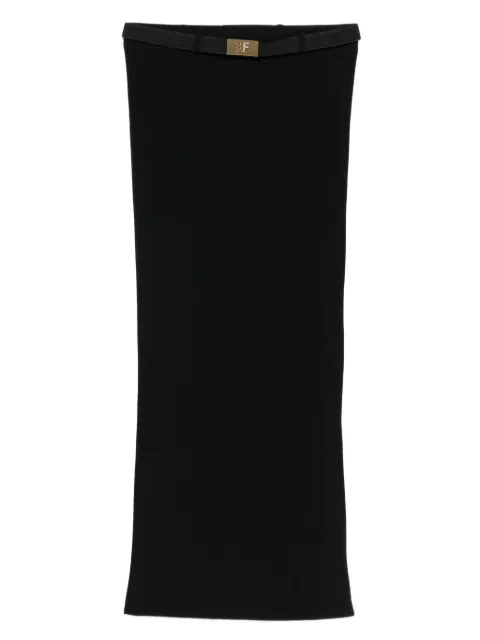 Elisabetta Franchi ribbed waistband midi skirt