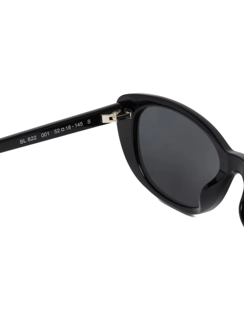 Saint Laurent Eyewear Zonnebril met ovalen montuur Zwart