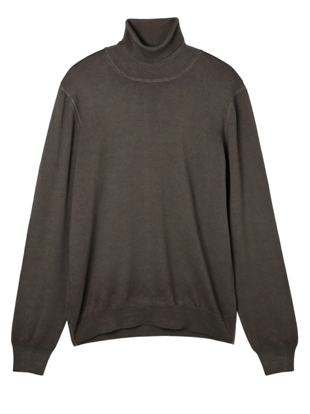 Gran Sasso Man Turtleneck Cocoa Size 50 Virgin Wool In Gray