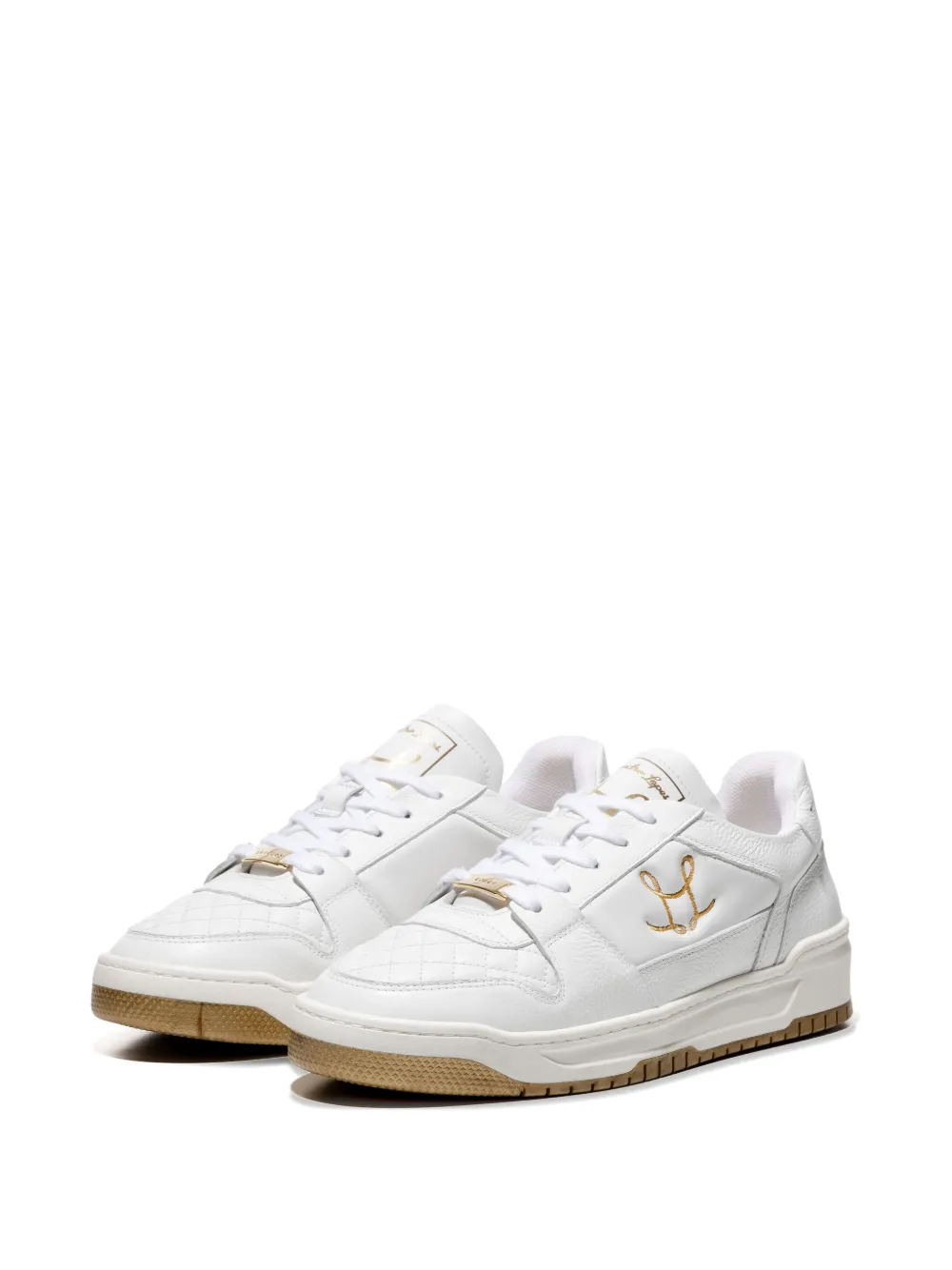 Leandro Lopes Tony embroidered-logo sneakers White